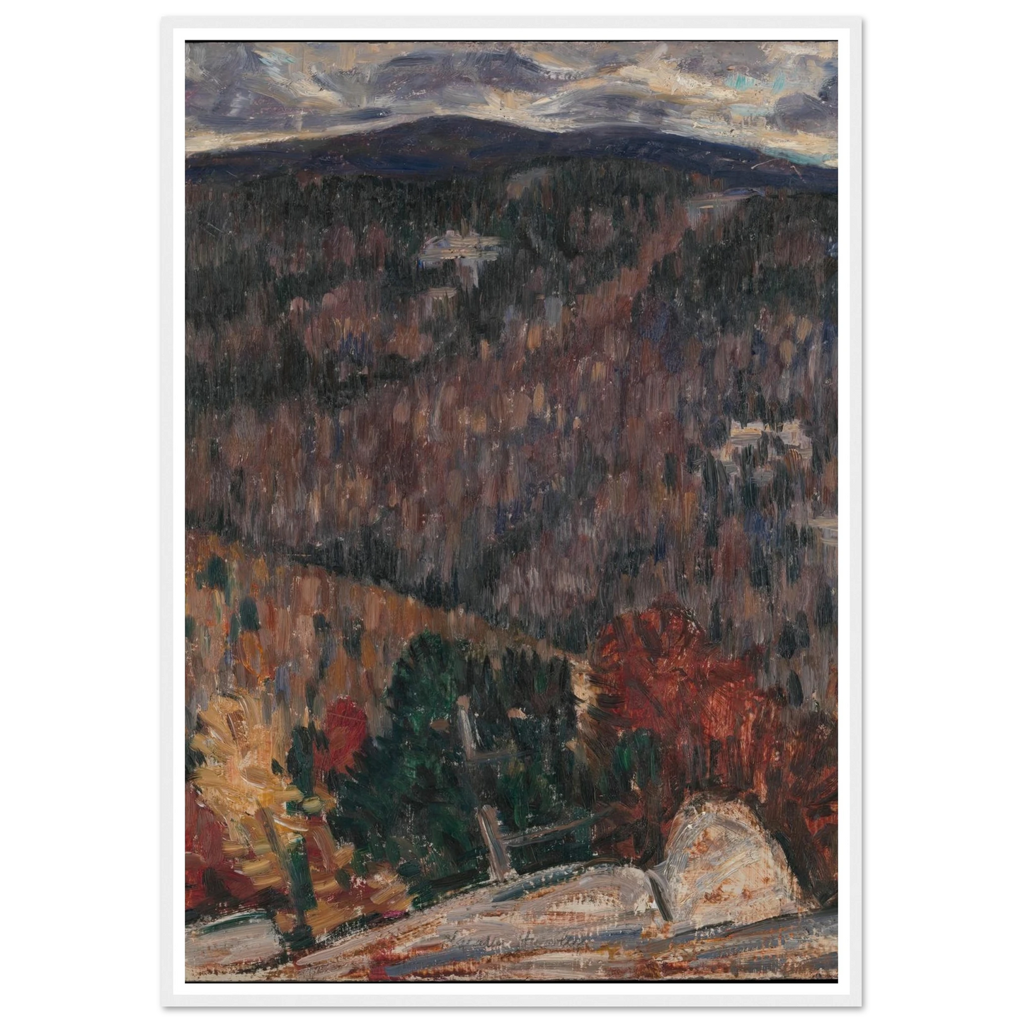 Landscape No. 25 (circa 1908–9) Art Print | Marsden Hartley - Framed Poster - 30x40 cm / 12x16″ - Black frame