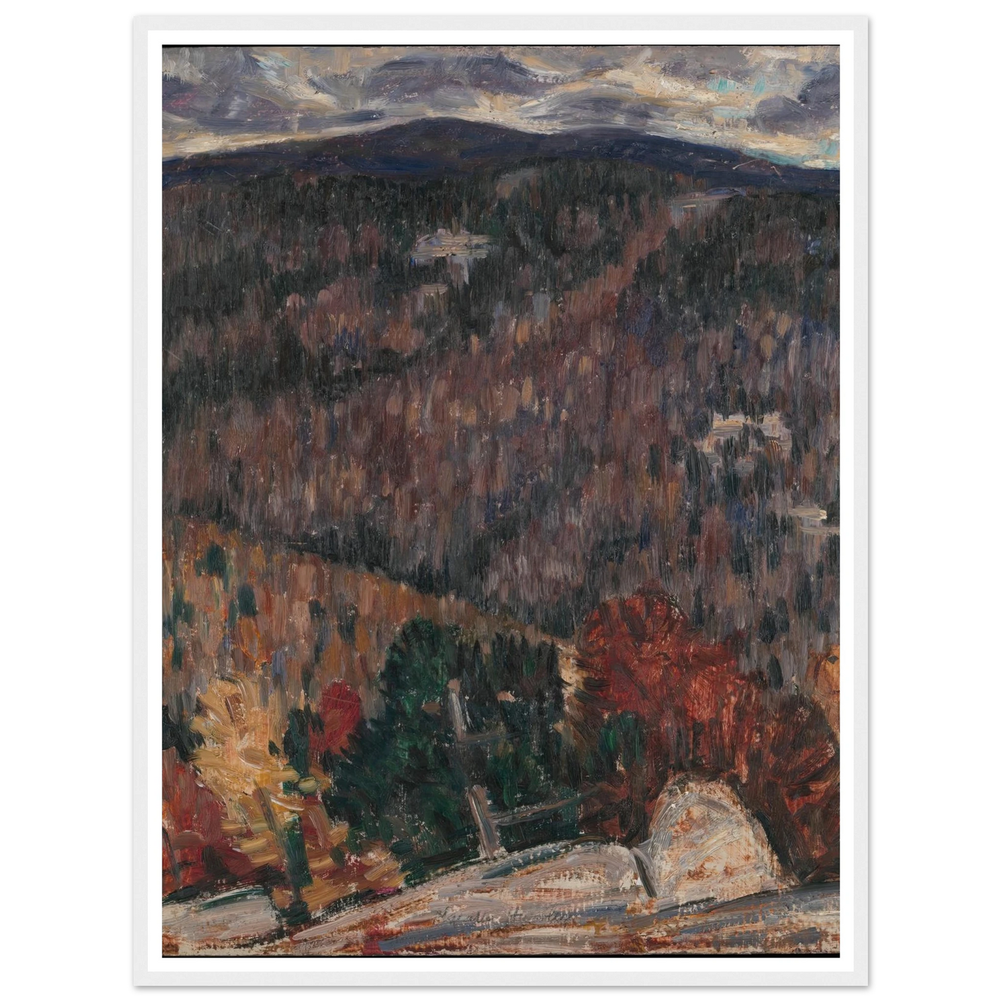 Landscape No. 25 (circa 1908–9) Art Print | Marsden Hartley - Framed Poster - 30x40 cm / 12x16″ - Black frame