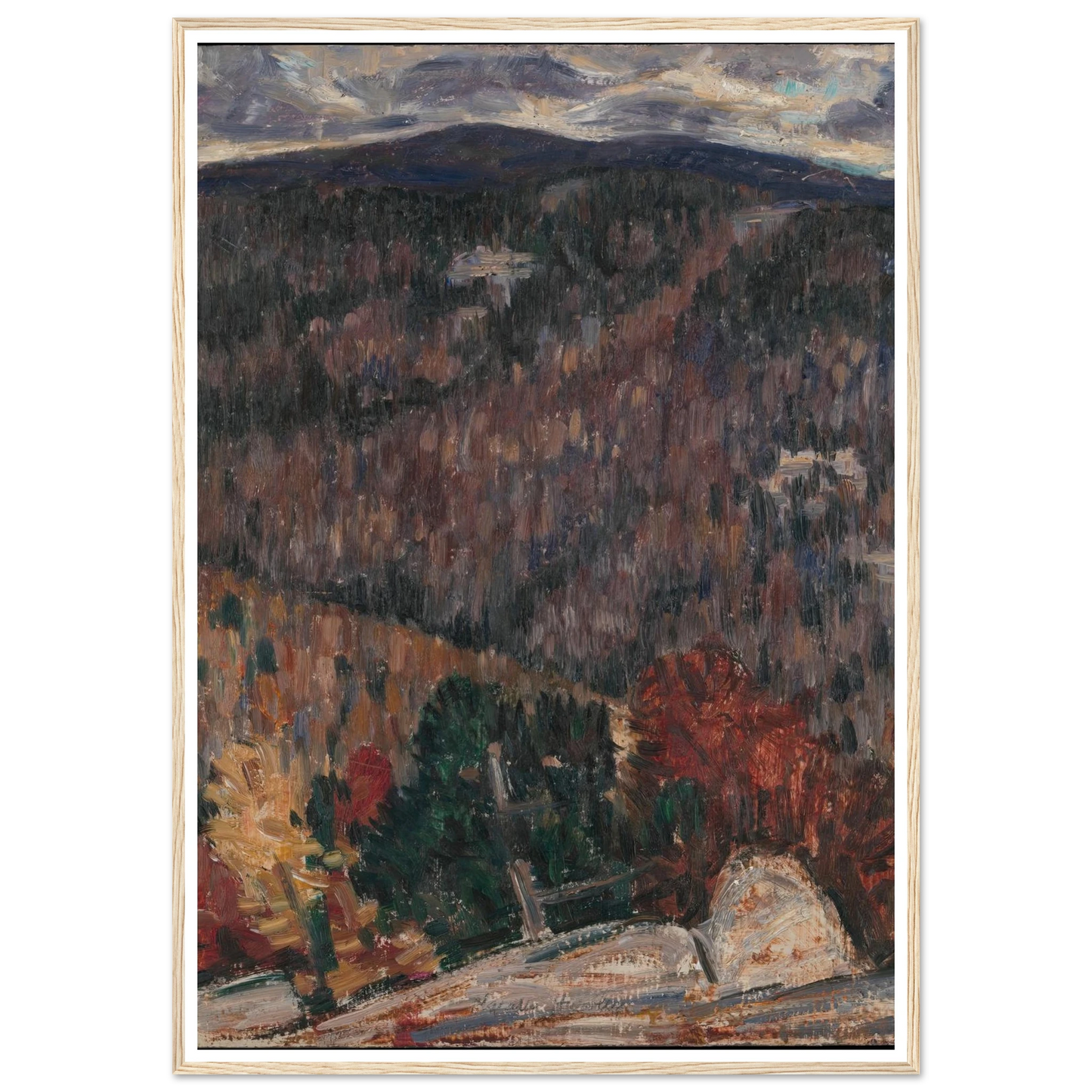 Landscape No. 25 (circa 1908–9) Art Print | Marsden Hartley - Framed Poster - 30x40 cm / 12x16″ - Black frame