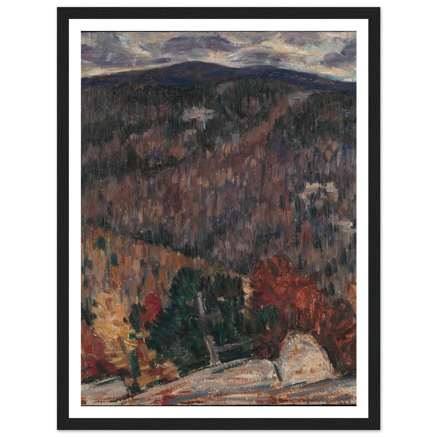 Landscape No. 25 (circa 1908–9) Art Print | Marsden Hartley - Framed Poster - 30x40 cm / 12x16″ - Black frame