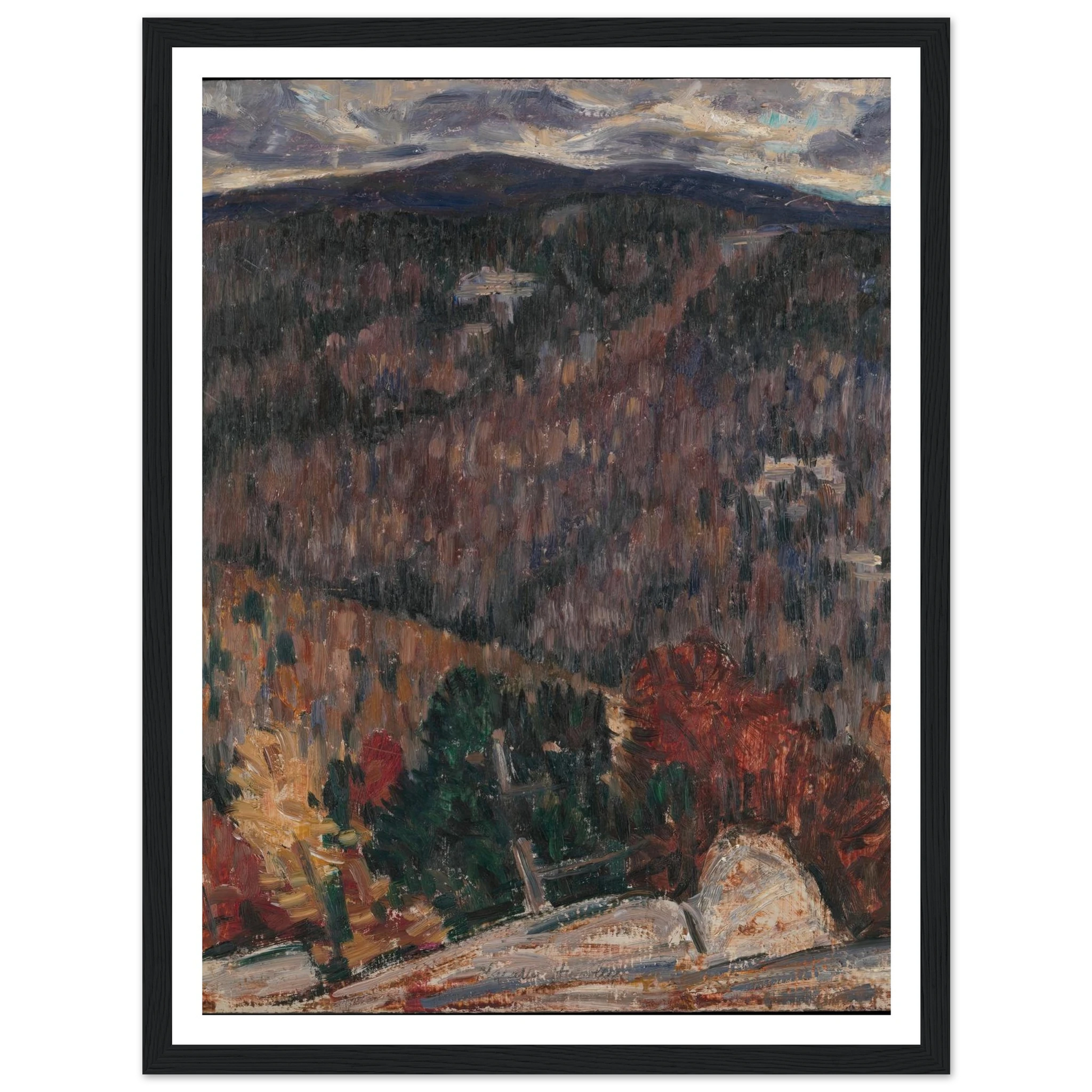 Landscape No. 25 (circa 1908–9) Art Print | Marsden Hartley - Framed Poster - 30x40 cm / 12x16″ - Black frame