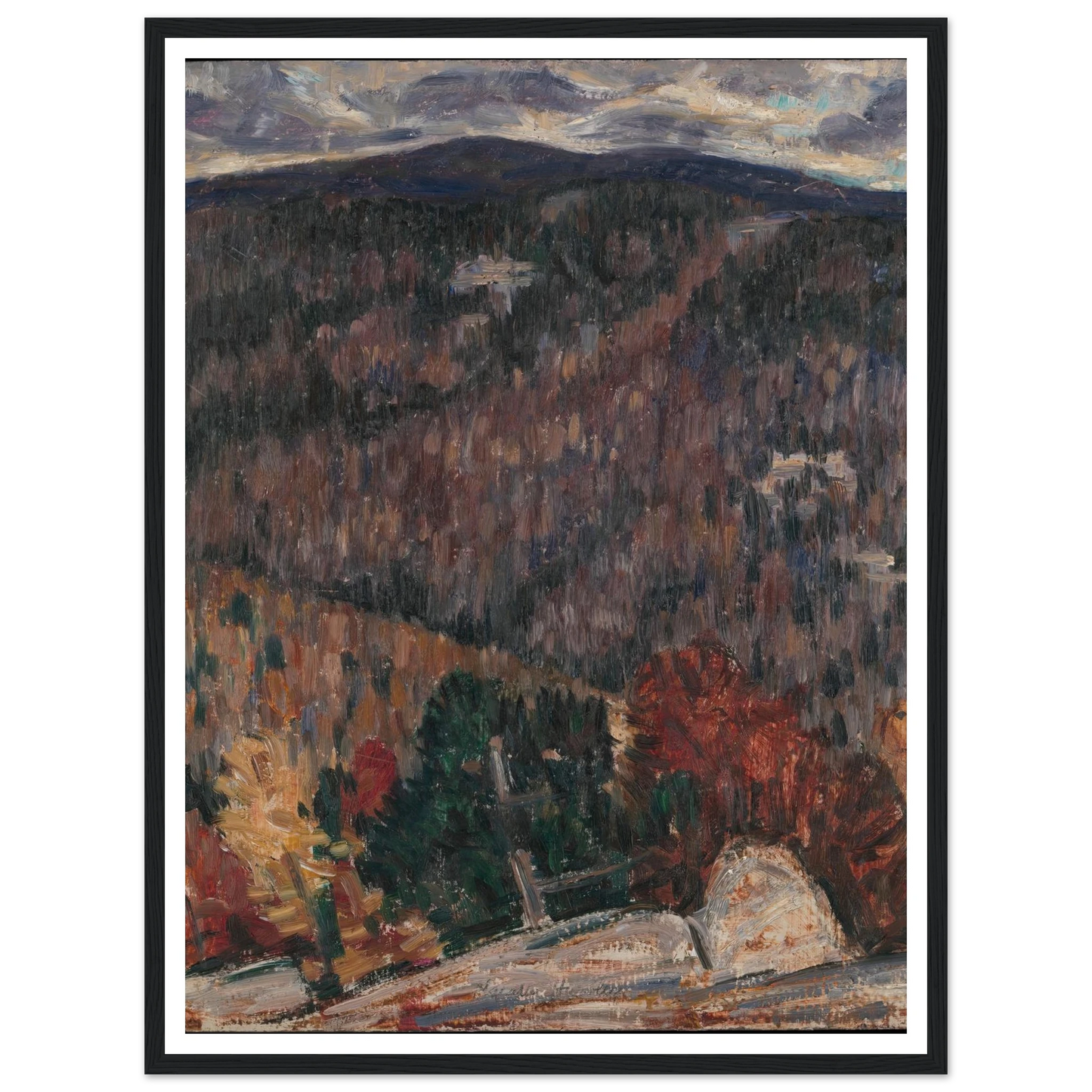 Landscape No. 25 (circa 1908–9) Art Print | Marsden Hartley - Framed Poster - 30x40 cm / 12x16″ - Black frame