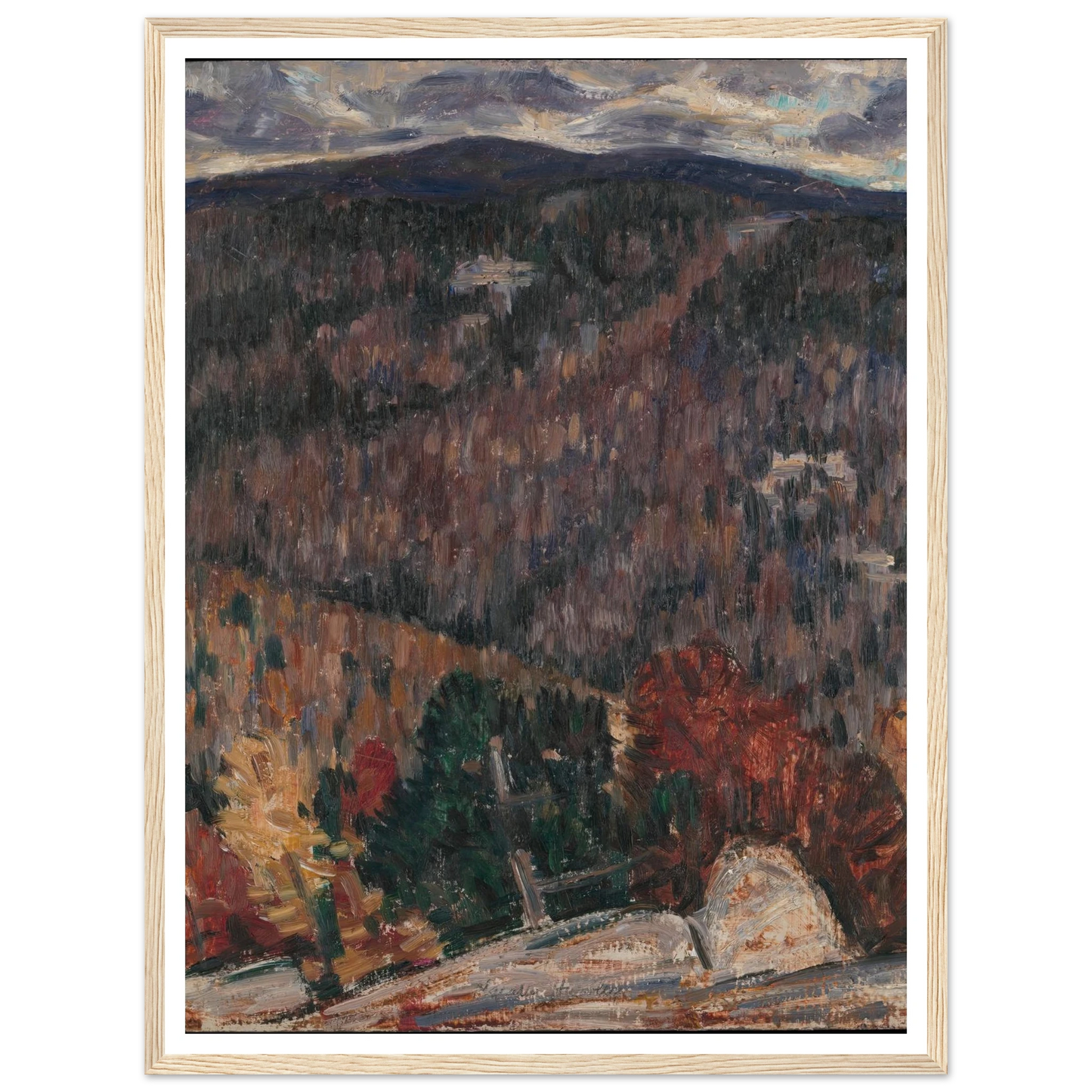 Landscape No. 25 (circa 1908–9) Art Print | Marsden Hartley - Framed Poster - 30x40 cm / 12x16″ - Black frame