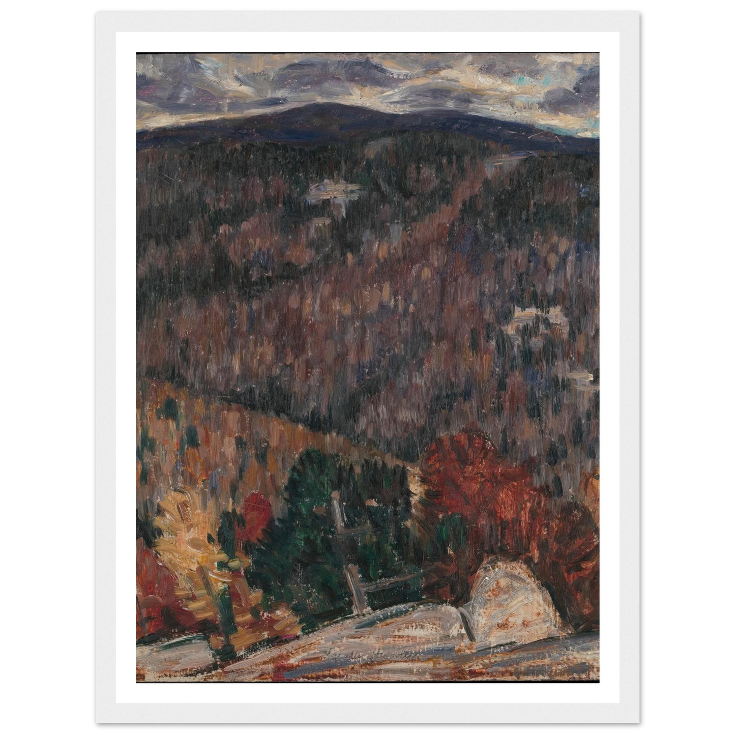 Landscape No. 25 (circa 1908–9) Art Print | Marsden Hartley - Framed Poster - 30x40 cm / 12x16″ - Black frame