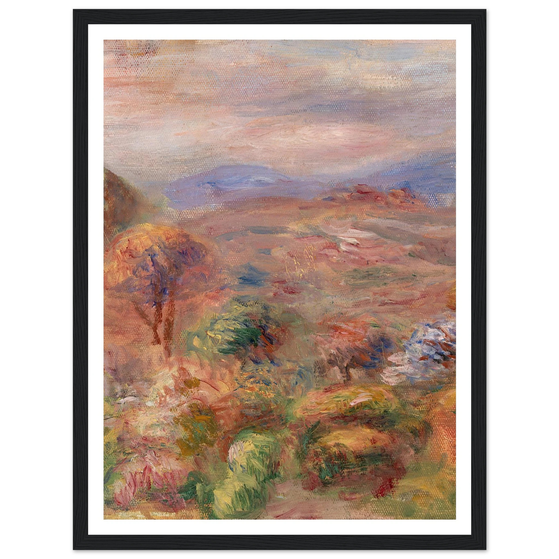 Landscape (Paysage) (c. 1911) Art Print | Pierre Auguste Renoir - Framed Poster - 30x40 cm / 12x16″ - Black frame