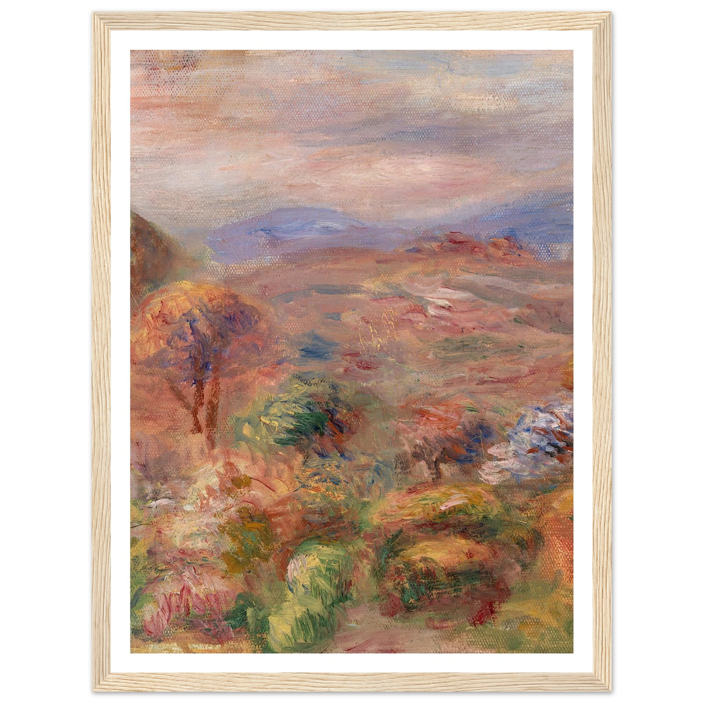 Landscape (Paysage) (c. 1911) Art Print | Pierre Auguste Renoir - Framed Poster - 30x40 cm / 12x16″ - Black frame