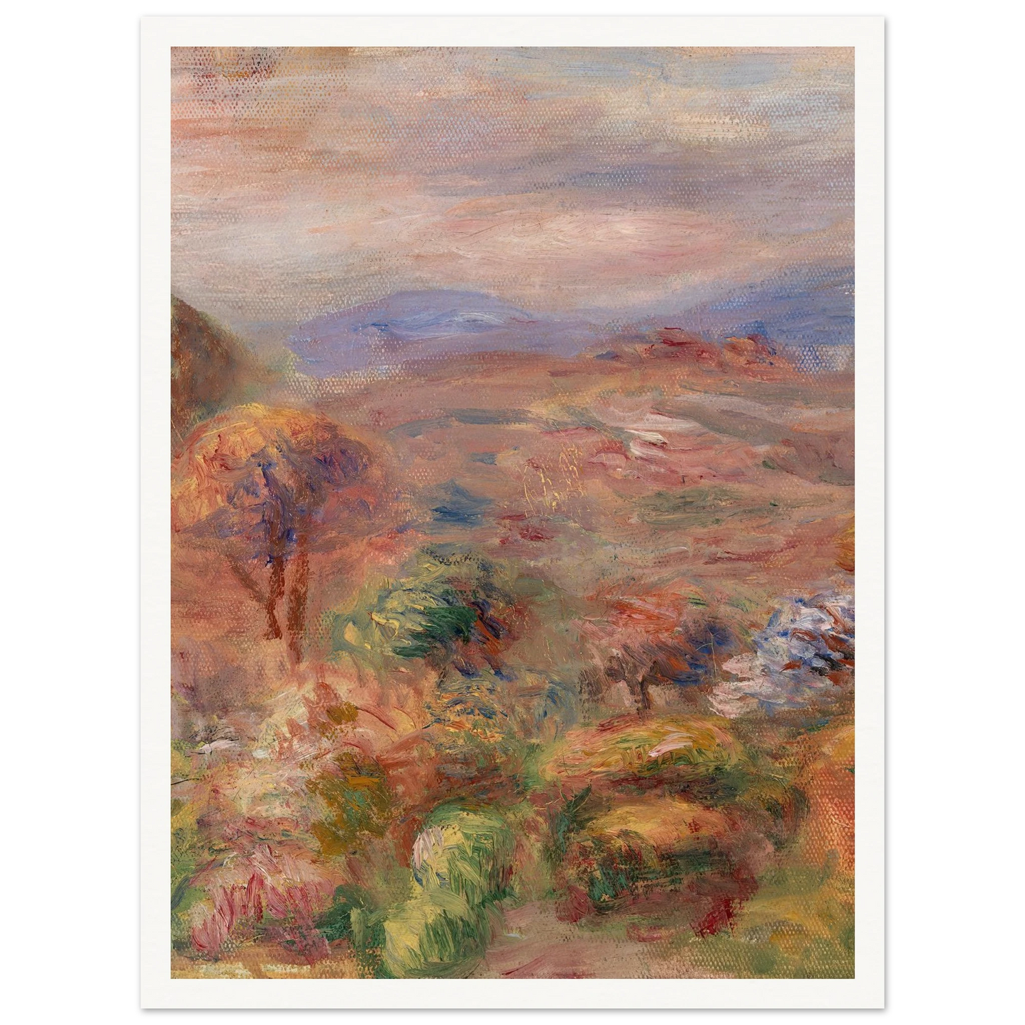 Landscape (Paysage) (c. 1911) Art Print | Pierre Auguste Renoir - Framed Poster - 30x40 cm / 12x16″ - Black frame