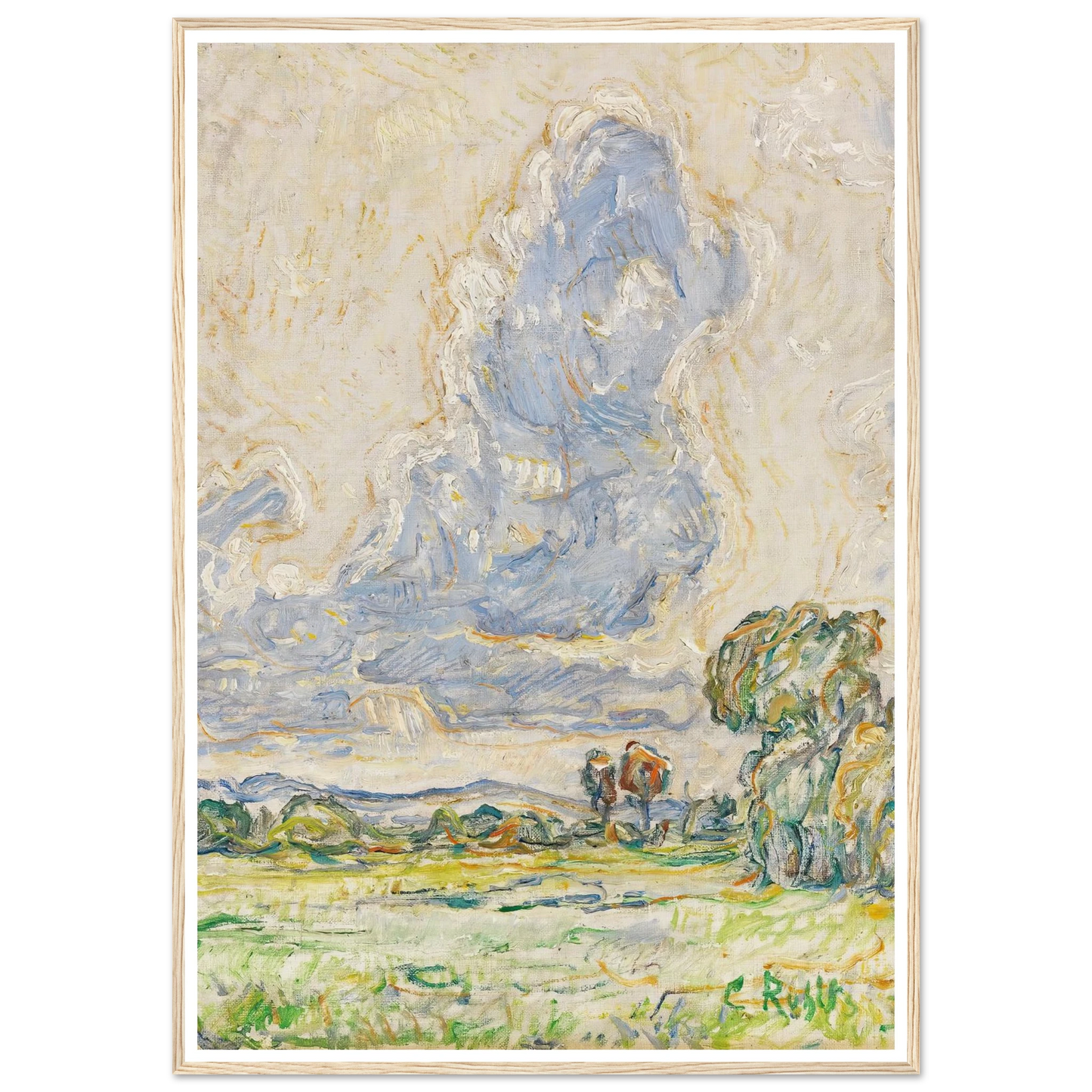 Landschaft (1903) Art Print | Christian Rohlfs - Framed Poster - 30x40 cm / 12x16″ - Black frame