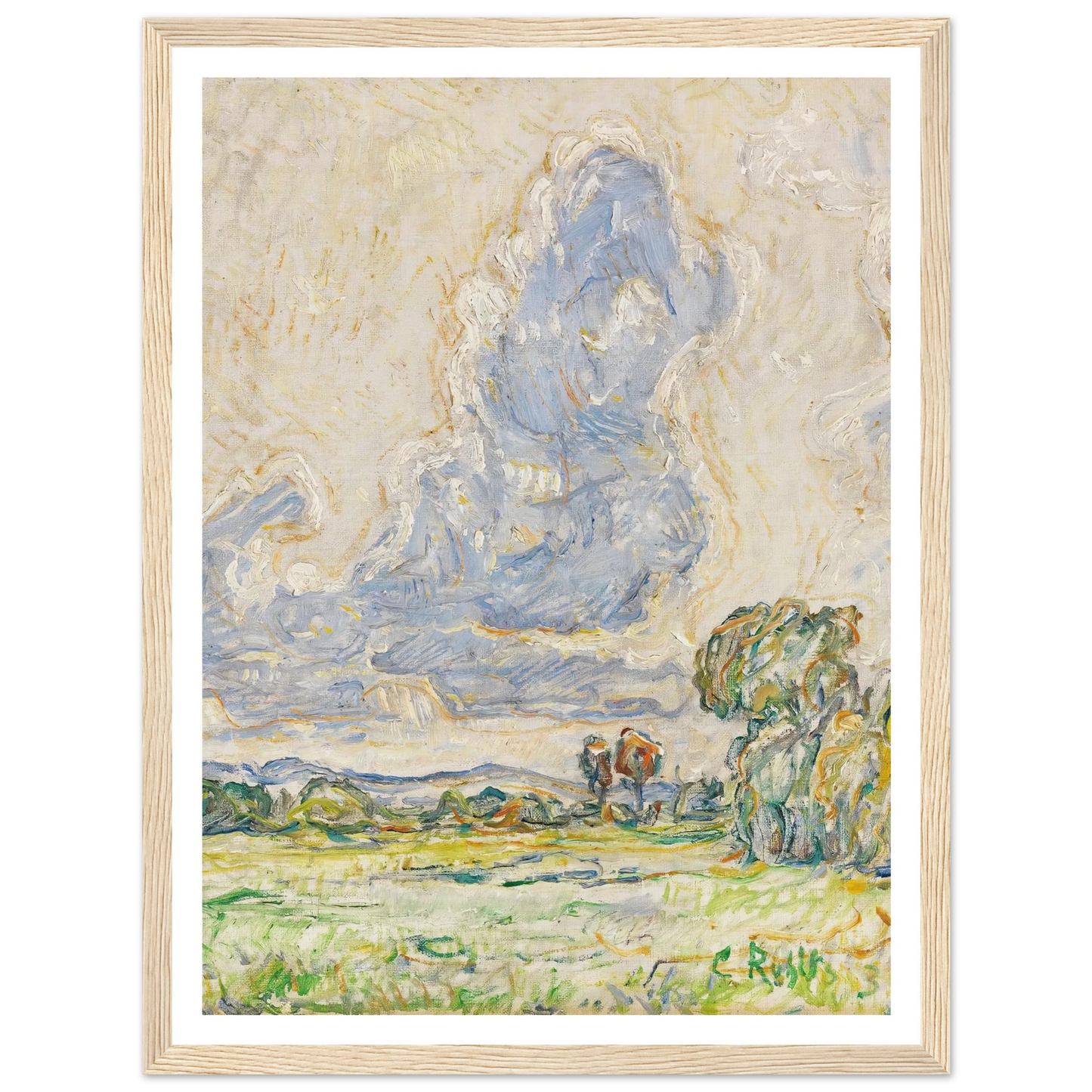 Landschaft (1903) Art Print | Christian Rohlfs - Framed Poster - 30x40 cm / 12x16″ - Black frame