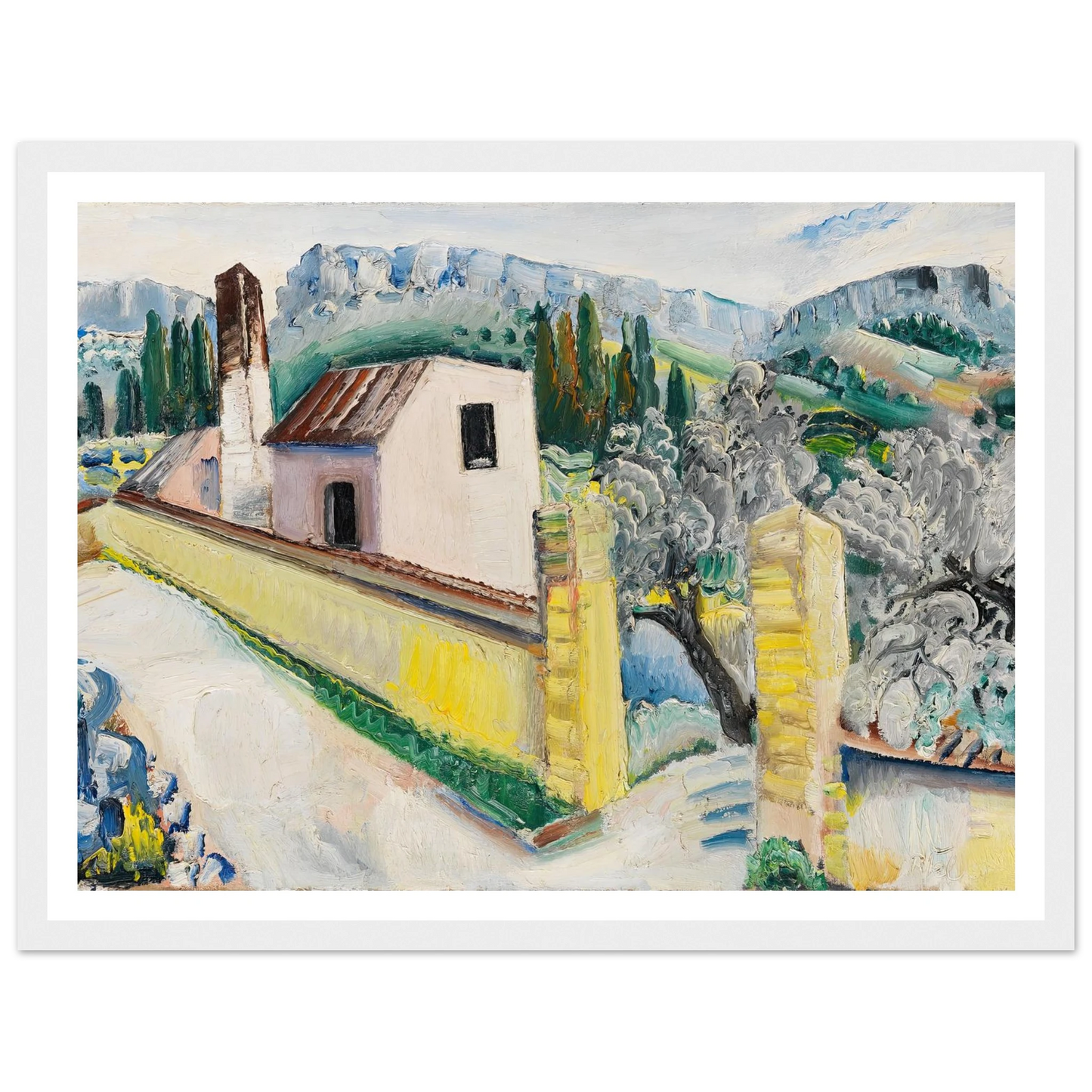 Landschaft bei Cassis (1931) Art Print | Paul Kleinschmidt - Framed Poster - 30x40 cm / 12x16″ - Black frame