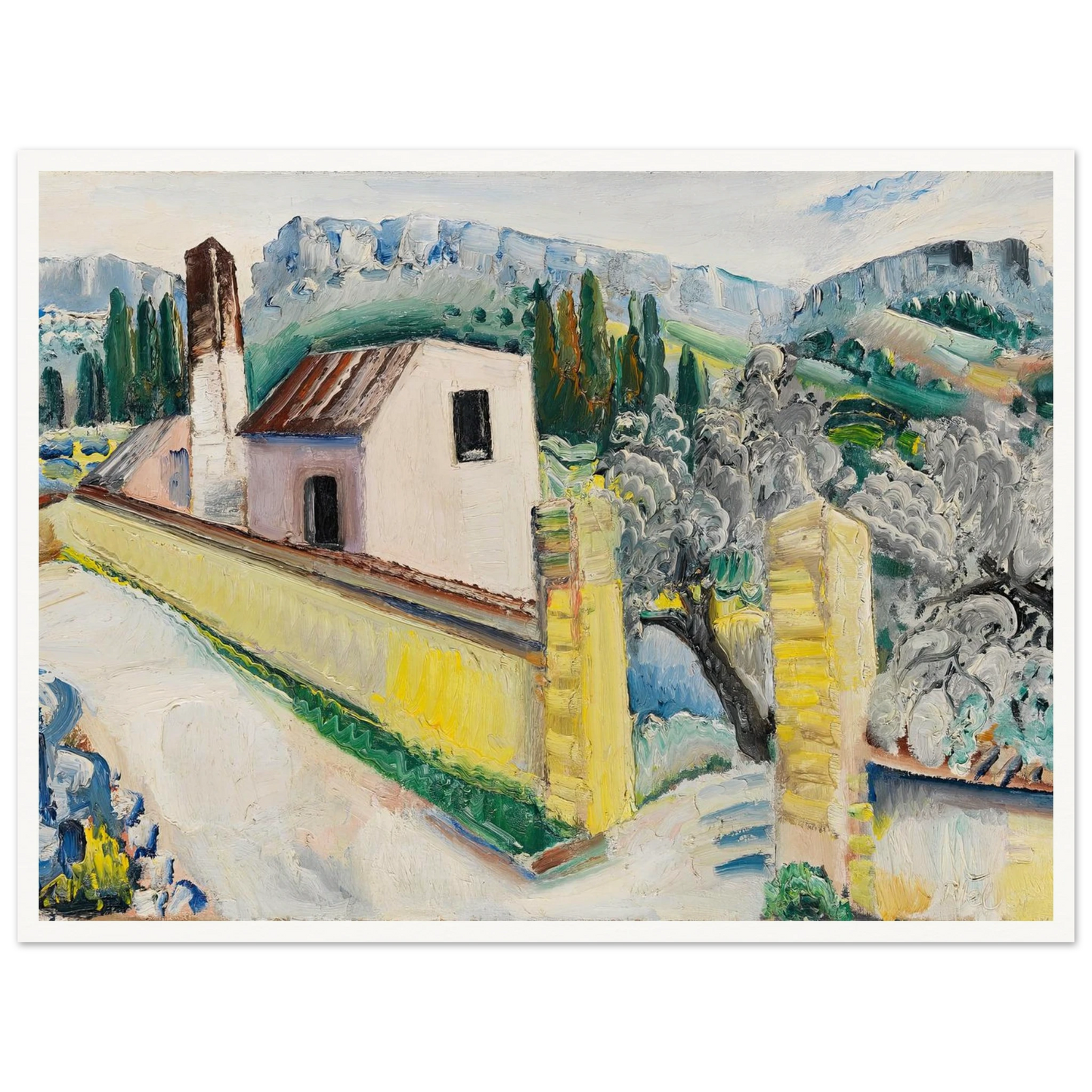 Landschaft bei Cassis (1931) Art Print | Paul Kleinschmidt - Framed Poster - 30x40 cm / 12x16″ - Black frame