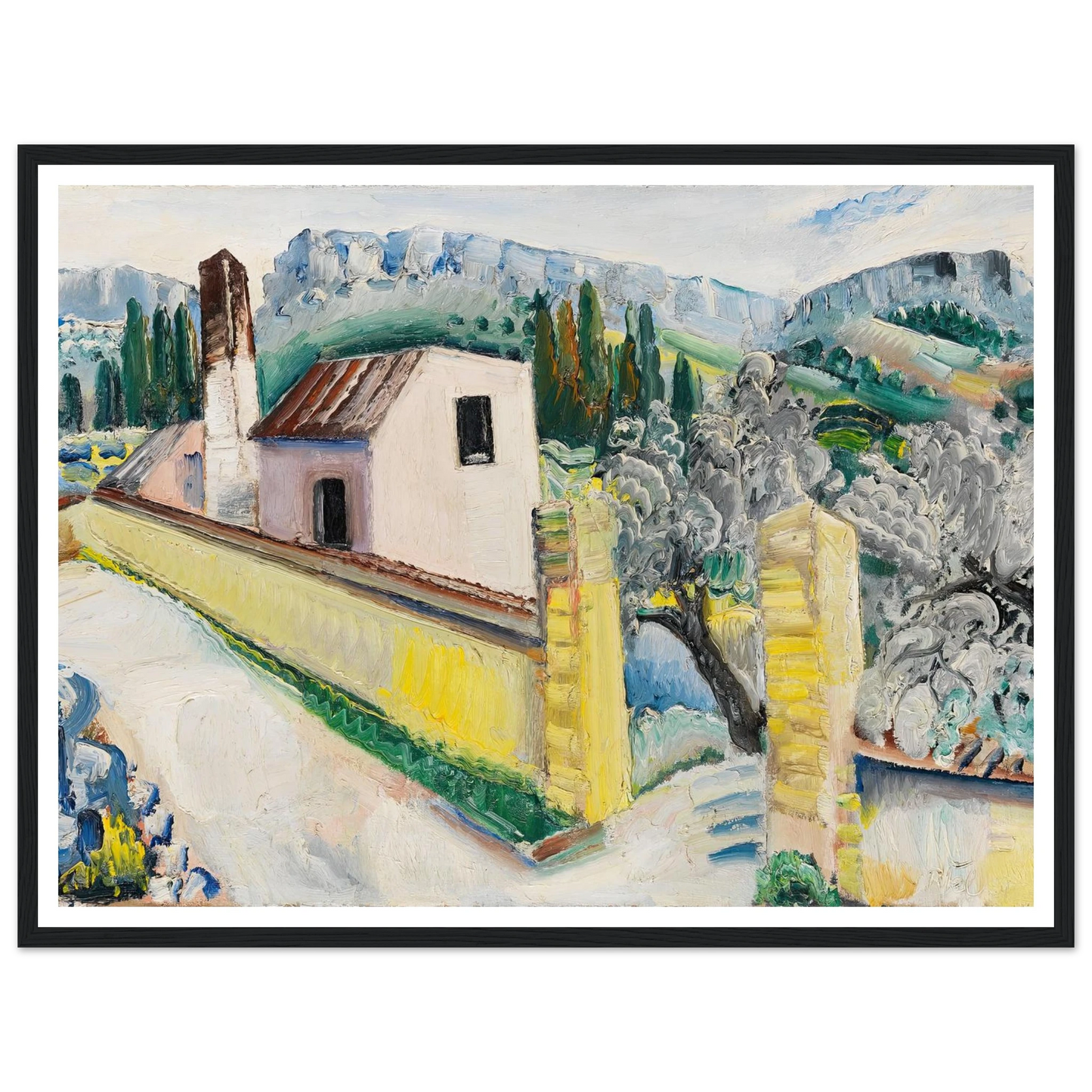 Landschaft bei Cassis (1931) Art Print | Paul Kleinschmidt - Framed Poster - 30x40 cm / 12x16″ - Black frame