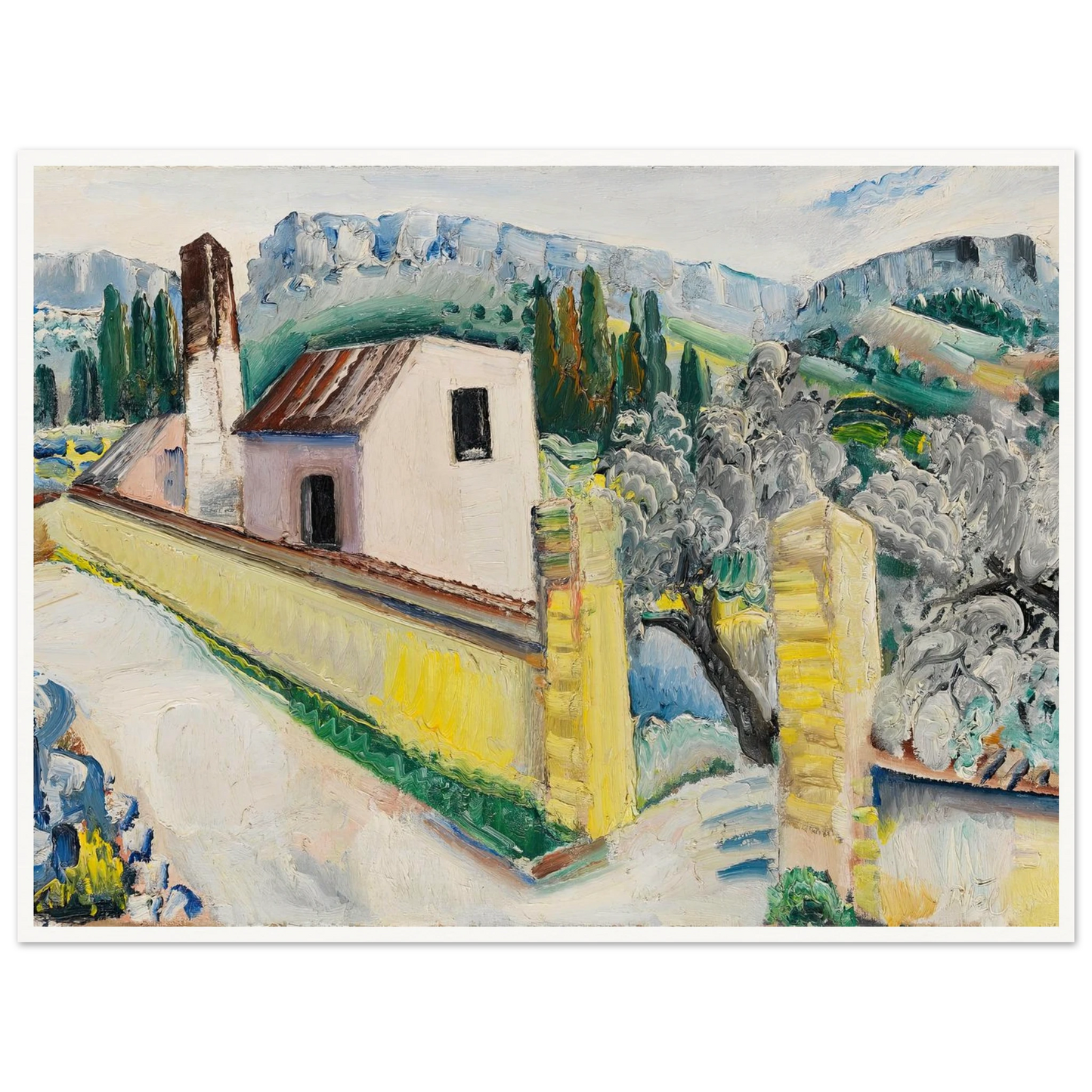 Landschaft bei Cassis (1931) Art Print | Paul Kleinschmidt - Framed Poster - 30x40 cm / 12x16″ - Black frame