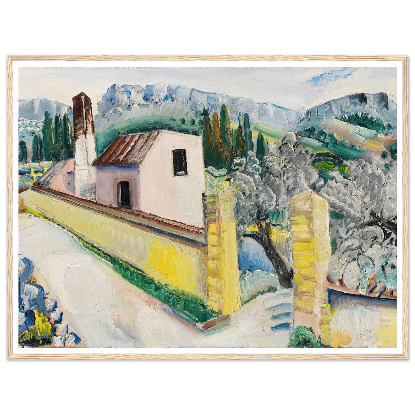 Landschaft bei Cassis (1931) Art Print | Paul Kleinschmidt - Framed Poster - 30x40 cm / 12x16″ - Black frame