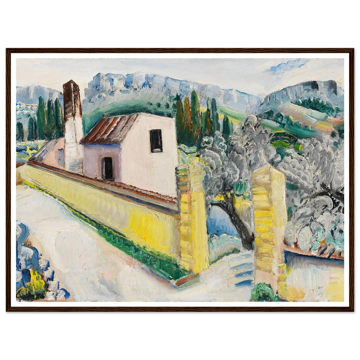 Landschaft bei Cassis (1931) Art Print | Paul Kleinschmidt - Framed Poster - 30x40 cm / 12x16″ - Black frame