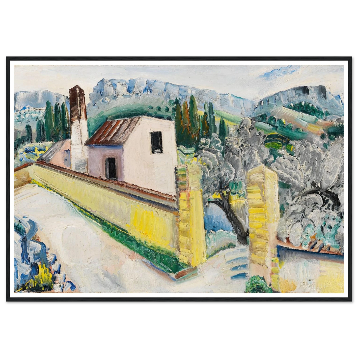 Landschaft bei Cassis (1931) Art Print | Paul Kleinschmidt - Framed Poster - 30x40 cm / 12x16″ - Black frame