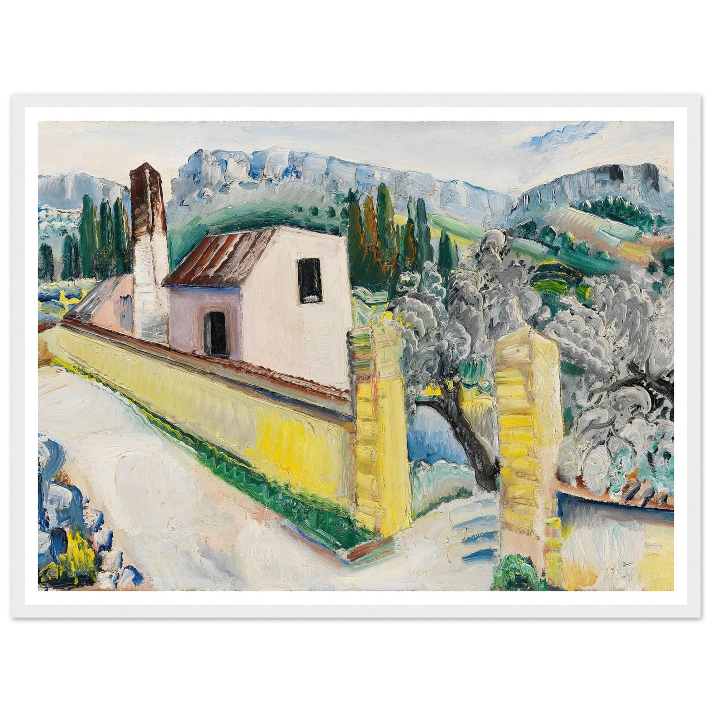 Landschaft bei Cassis (1931) Art Print | Paul Kleinschmidt - Framed Poster - 30x40 cm / 12x16″ - Black frame