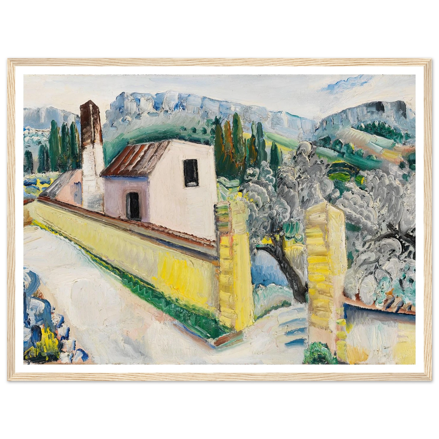 Landschaft bei Cassis (1931) Art Print | Paul Kleinschmidt - Framed Poster - 30x40 cm / 12x16″ - Black frame