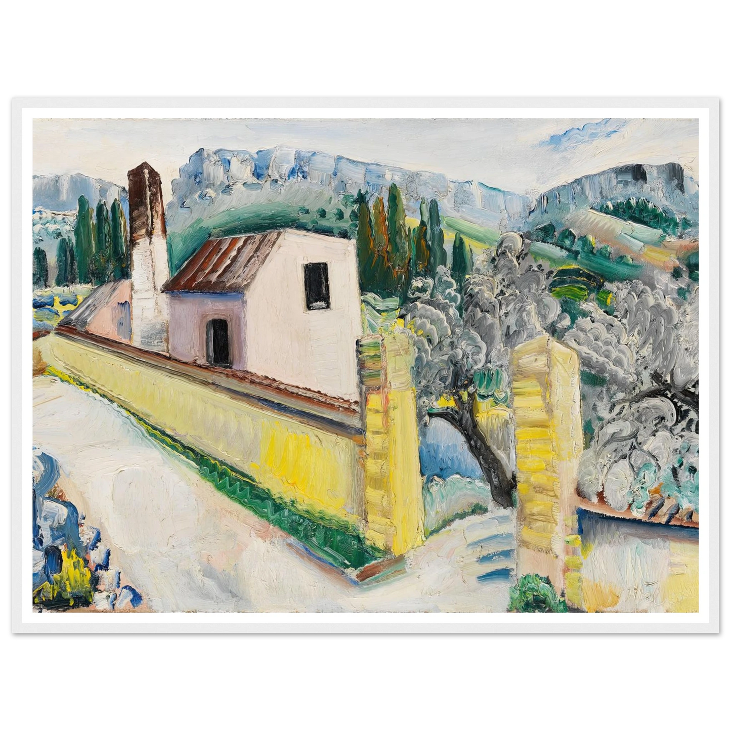 Landschaft bei Cassis (1931) Art Print | Paul Kleinschmidt - Framed Poster - 30x40 cm / 12x16″ - Black frame