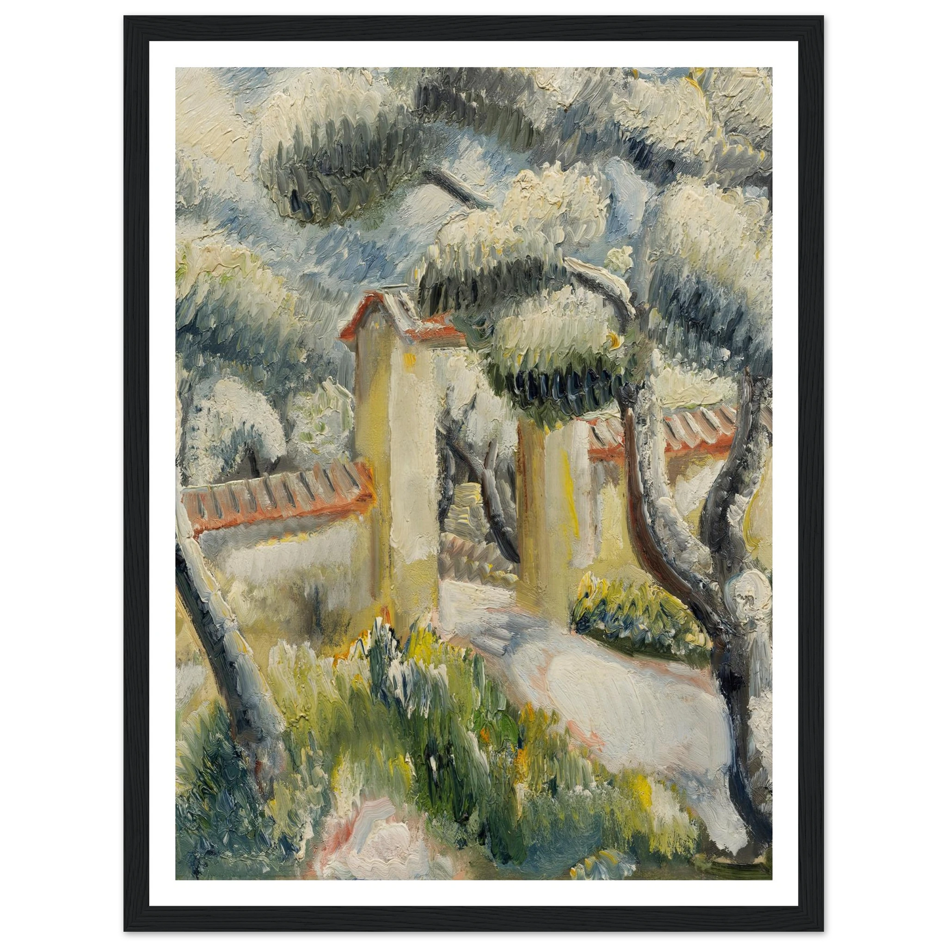 Landschaft in Südfrankreich (Parkausgang) (1939) Art Print | Paul Kleinschmidt - Framed Poster - 30x40 cm / 12x16″ - Black frame