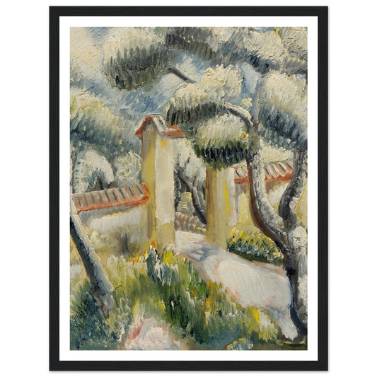 Landschaft in Südfrankreich (Parkausgang) (1939) Art Print | Paul Kleinschmidt - Framed Poster - 30x40 cm / 12x16″ - Black frame
