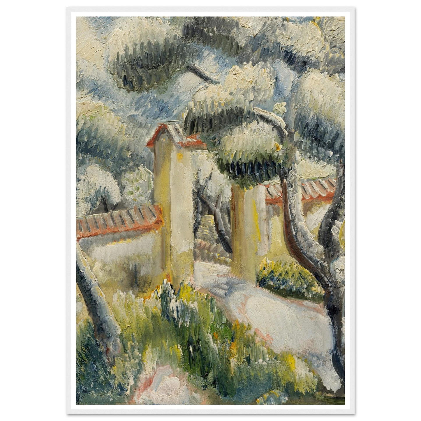 Landschaft in Südfrankreich (Parkausgang) (1939) Art Print | Paul Kleinschmidt - Framed Poster - 30x40 cm / 12x16″ - Black frame