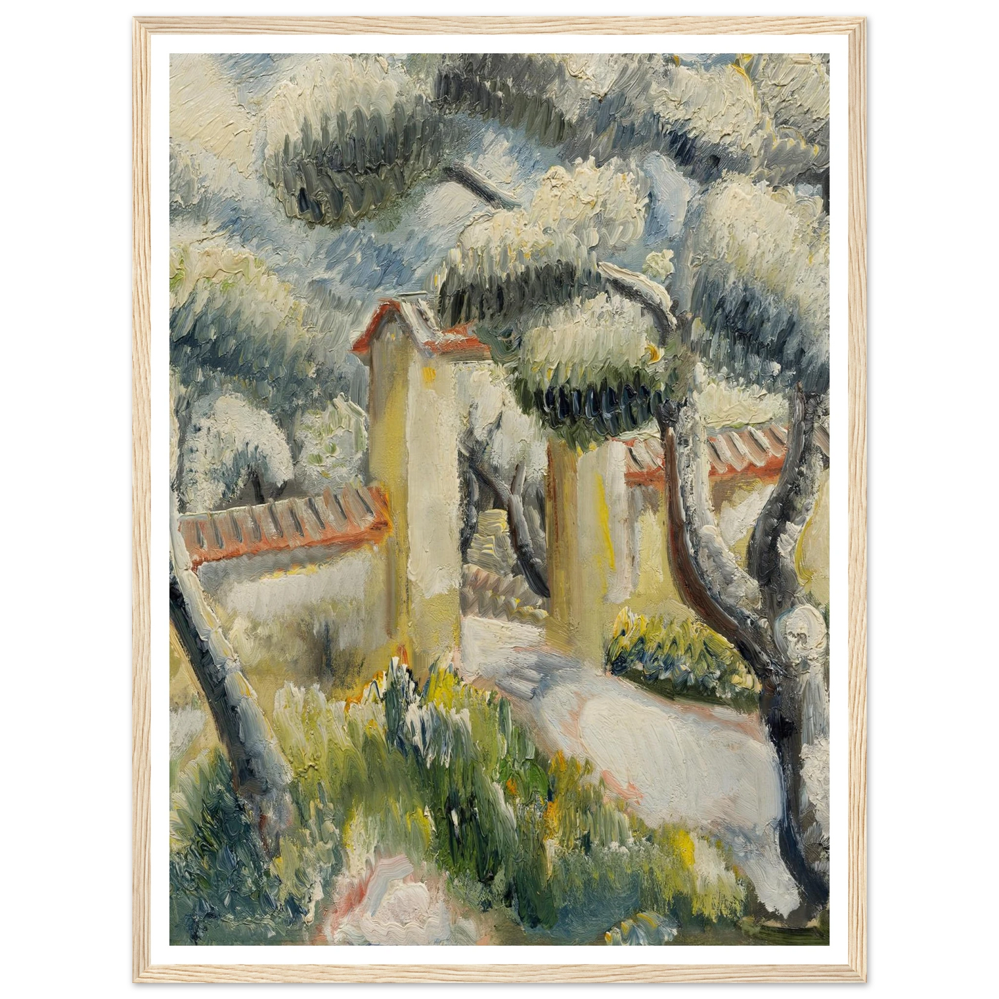 Landschaft in Südfrankreich (Parkausgang) (1939) Art Print | Paul Kleinschmidt - Framed Poster - 30x40 cm / 12x16″ - Black frame