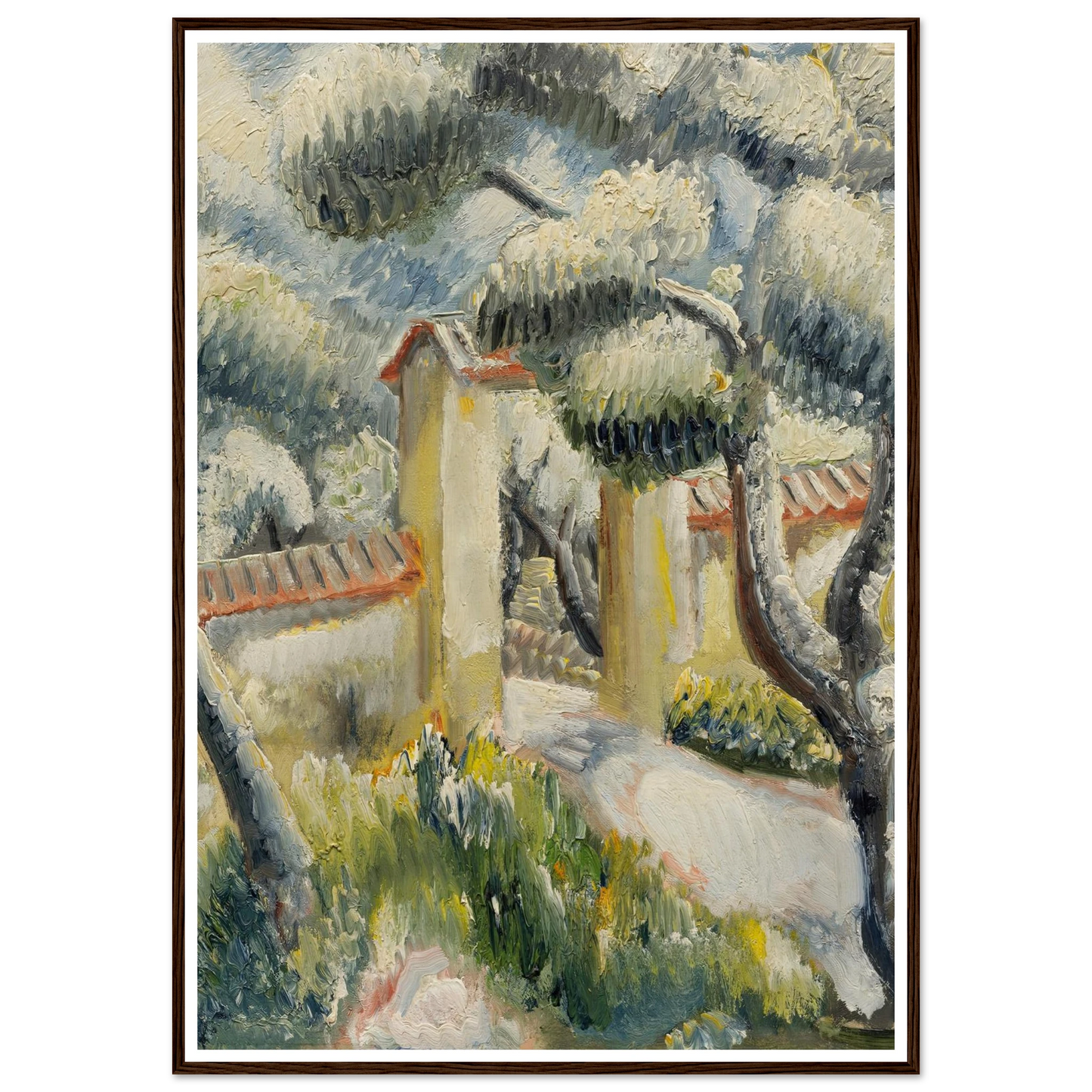 Landschaft in Südfrankreich (Parkausgang) (1939) Art Print | Paul Kleinschmidt - Framed Poster - 30x40 cm / 12x16″ - Black frame