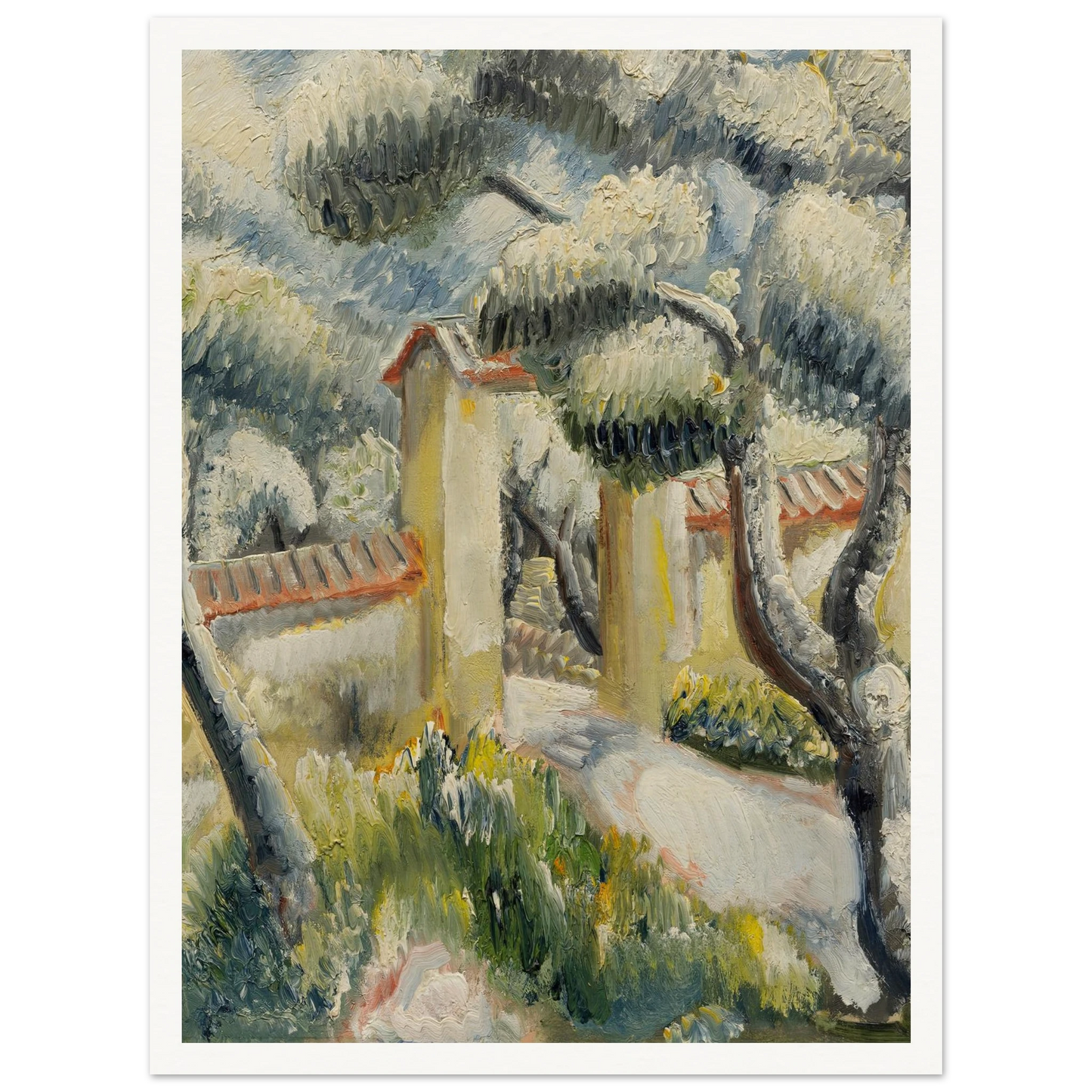 Landschaft in Südfrankreich (Parkausgang) (1939) Art Print | Paul Kleinschmidt - Framed Poster - 30x40 cm / 12x16″ - Black frame