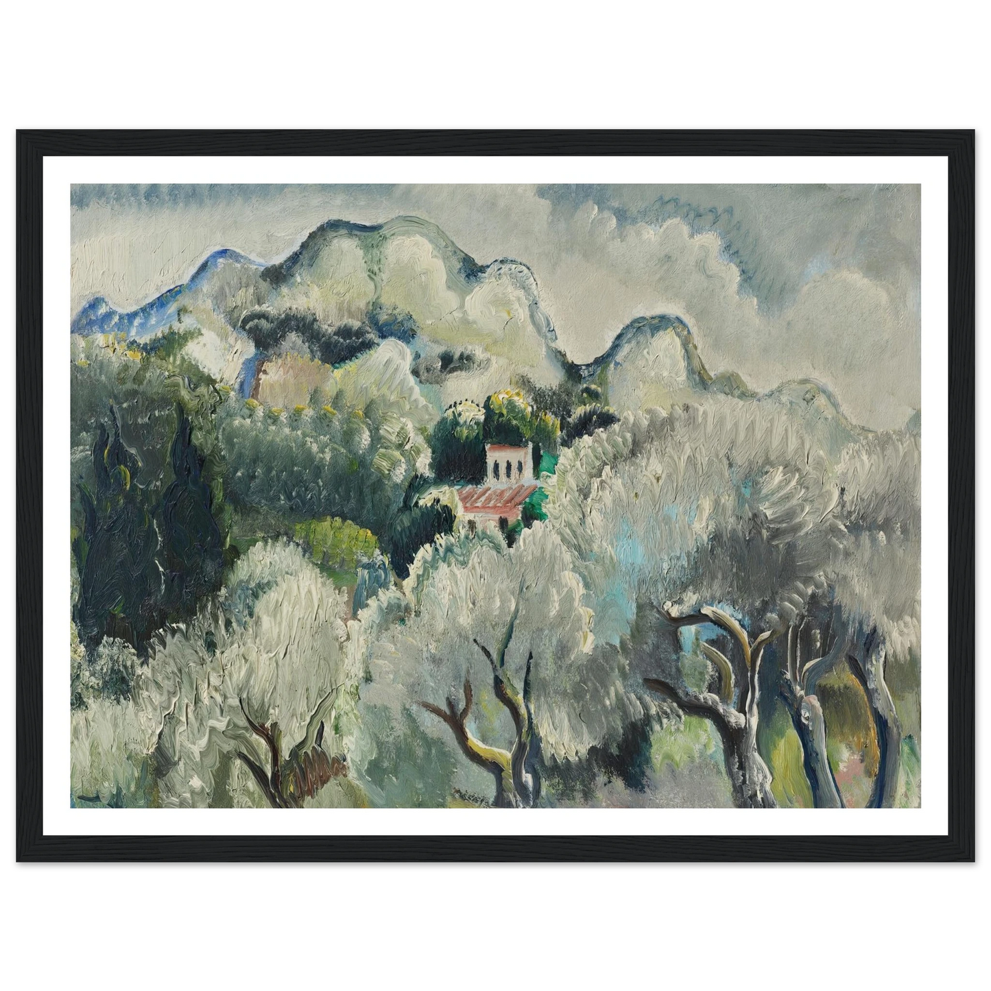 Landschaft vor Sturm (1938) Art Print | Paul Kleinschmidt - Framed Poster - 30x40 cm / 12x16″ - Black frame