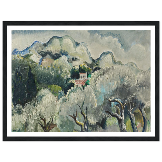 Landschaft vor Sturm (1938) Art Print | Paul Kleinschmidt - Framed Poster - 30x40 cm / 12x16″ - Black frame