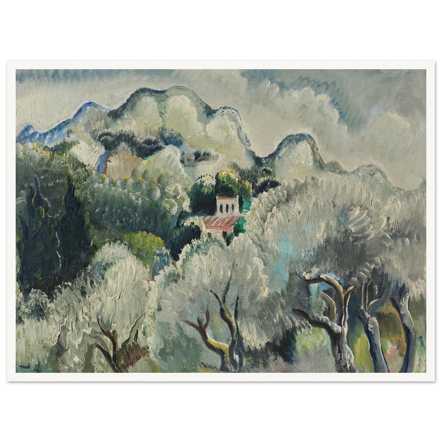Landschaft vor Sturm (1938) Art Print | Paul Kleinschmidt - Framed Poster - 30x40 cm / 12x16″ - Black frame