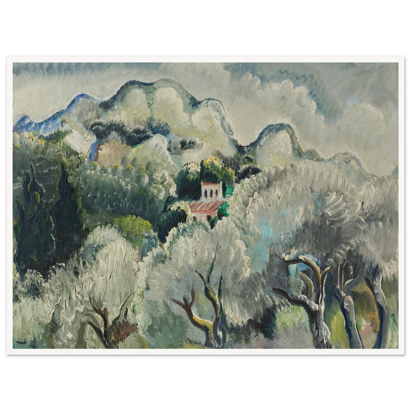 Landschaft vor Sturm (1938) Art Print | Paul Kleinschmidt - Framed Poster - 30x40 cm / 12x16″ - Black frame
