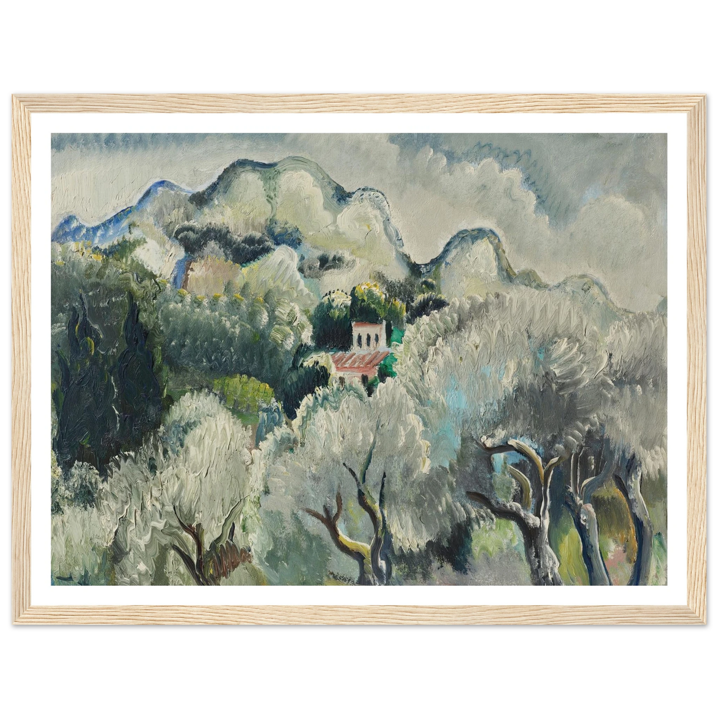Landschaft vor Sturm (1938) Art Print | Paul Kleinschmidt - Framed Poster - 30x40 cm / 12x16″ - Black frame