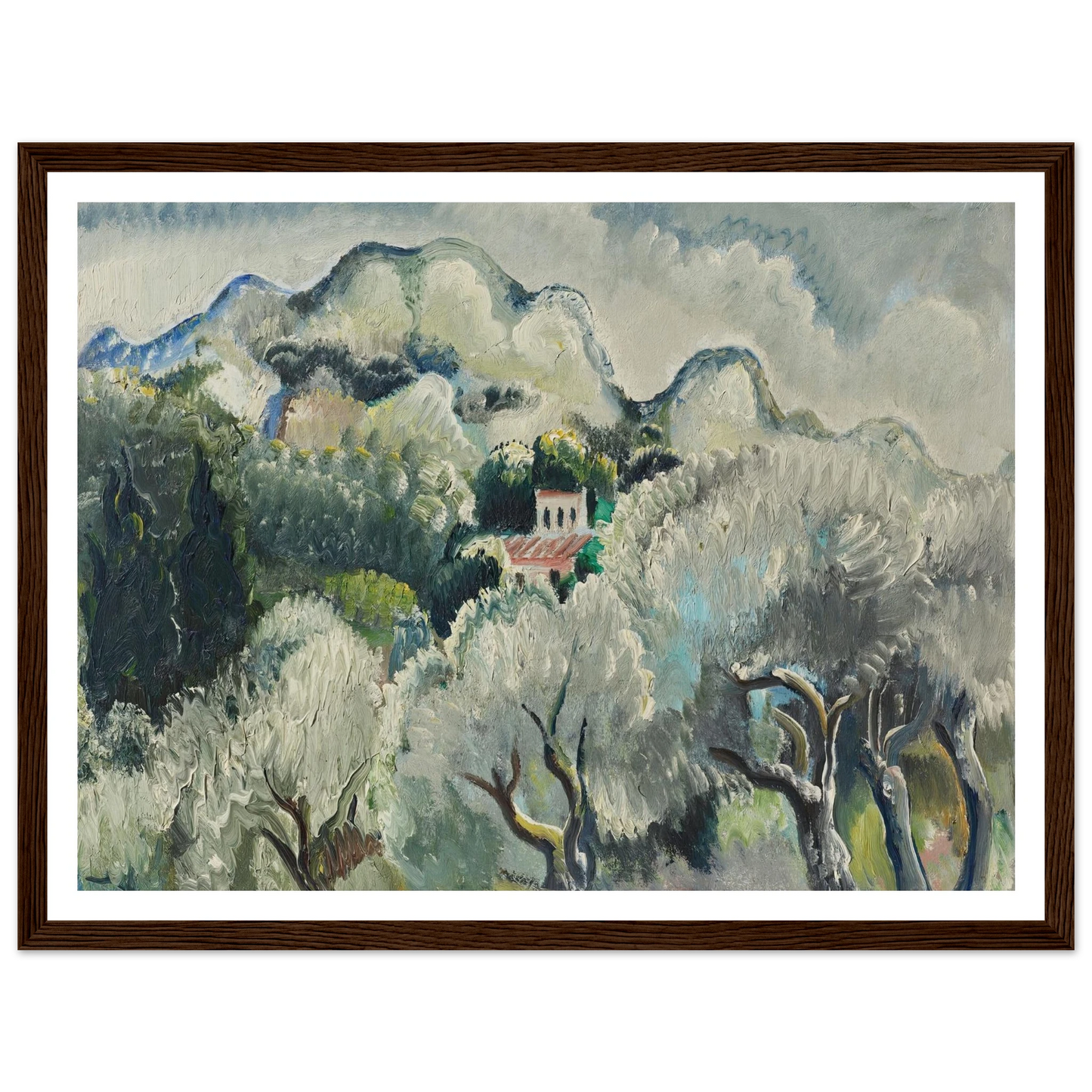 Landschaft vor Sturm (1938) Art Print | Paul Kleinschmidt - Framed Poster - 30x40 cm / 12x16″ - Black frame