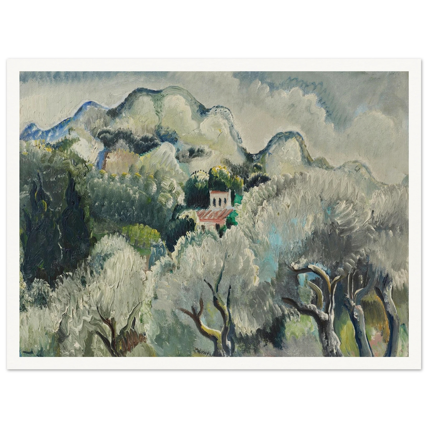 Landschaft vor Sturm (1938) Art Print | Paul Kleinschmidt - Framed Poster - 30x40 cm / 12x16″ - Black frame