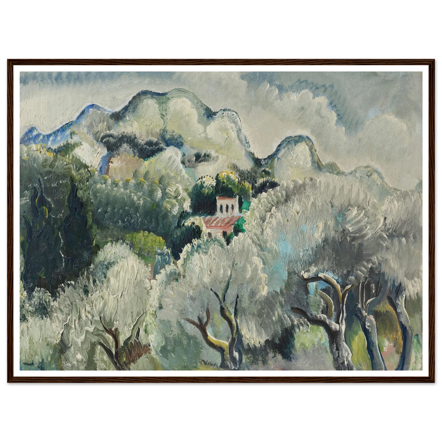 Landschaft vor Sturm (1938) Art Print | Paul Kleinschmidt - Framed Poster - 30x40 cm / 12x16″ - Black frame