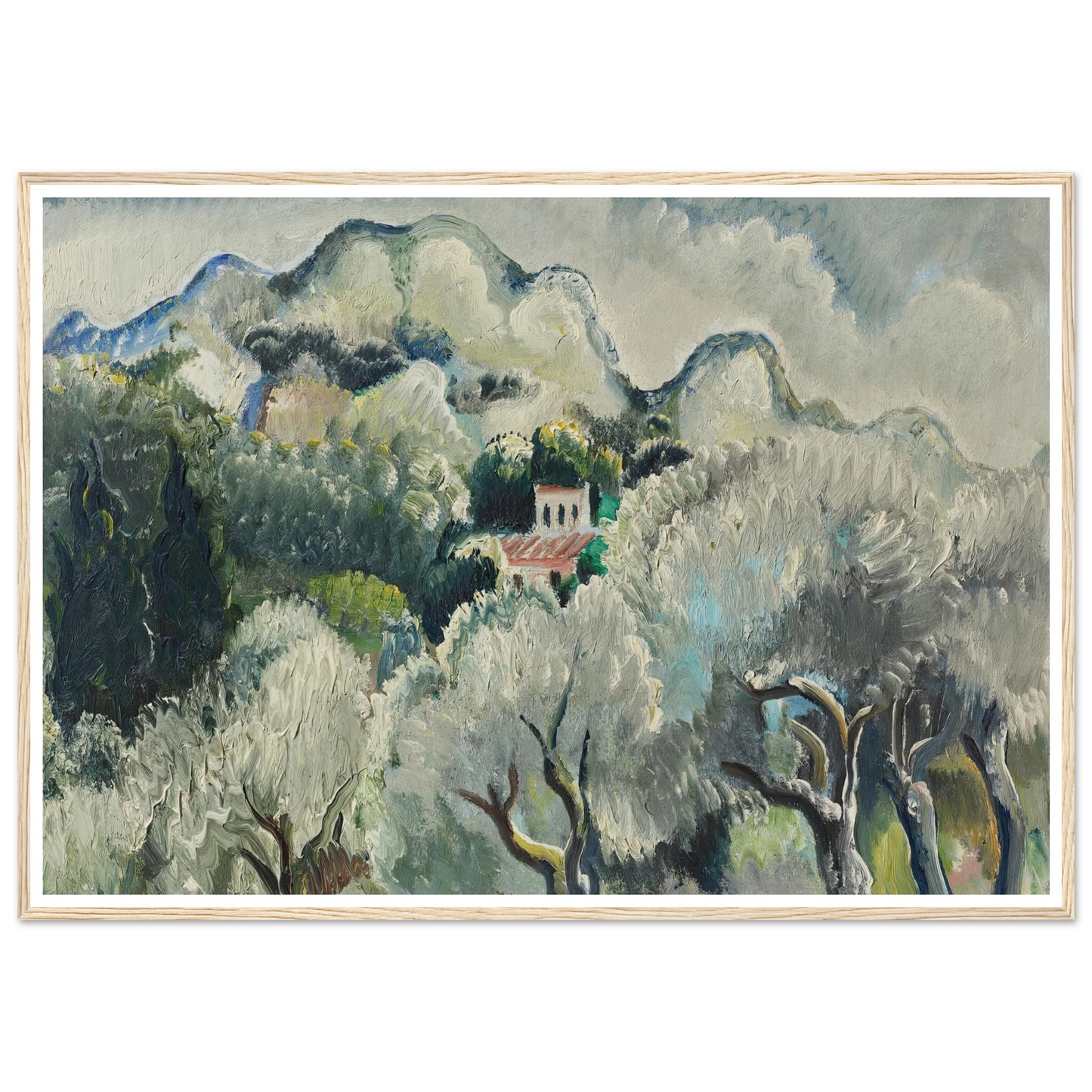 Landschaft vor Sturm (1938) Art Print | Paul Kleinschmidt - Framed Poster - 30x40 cm / 12x16″ - Black frame