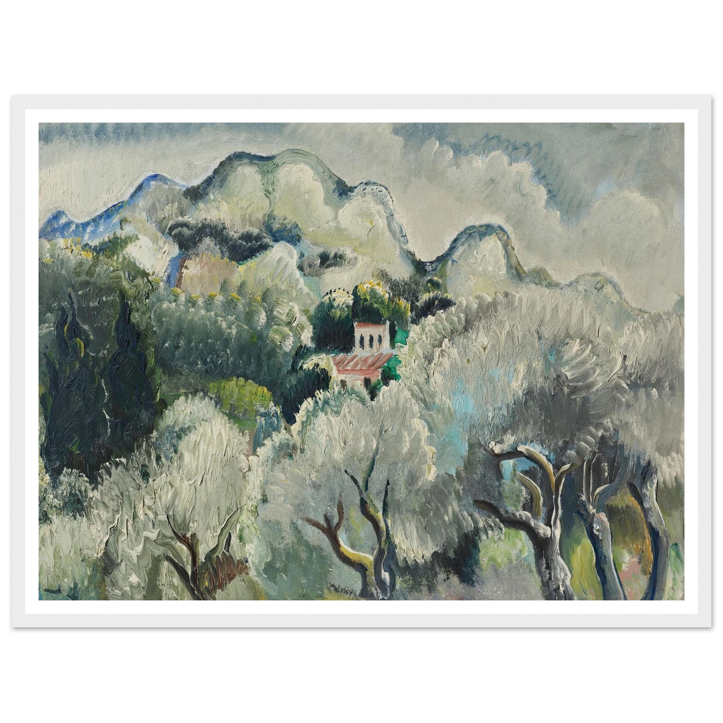 Landschaft vor Sturm (1938) Art Print | Paul Kleinschmidt - Framed Poster - 30x40 cm / 12x16″ - Black frame