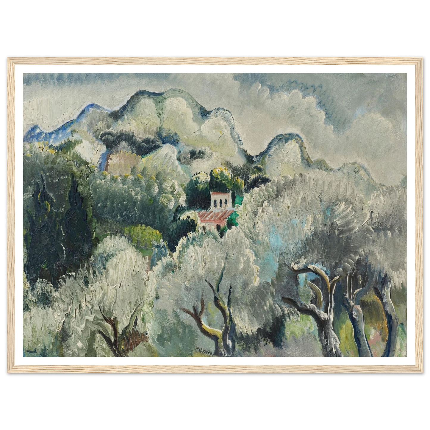 Landschaft vor Sturm (1938) Art Print | Paul Kleinschmidt - Framed Poster - 30x40 cm / 12x16″ - Black frame