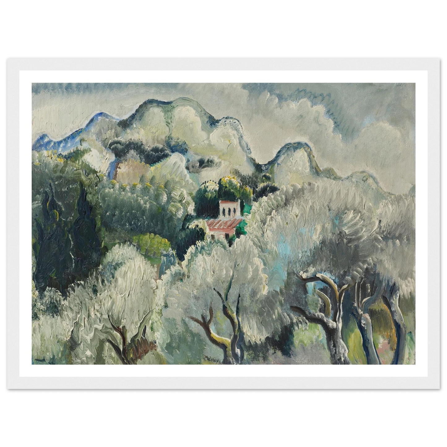 Landschaft vor Sturm (1938) Art Print | Paul Kleinschmidt - Framed Poster - 30x40 cm / 12x16″ - Black frame