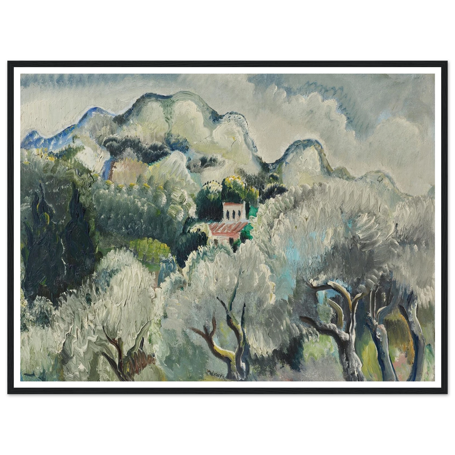 Landschaft vor Sturm (1938) Art Print | Paul Kleinschmidt - Framed Poster - 30x40 cm / 12x16″ - Black frame