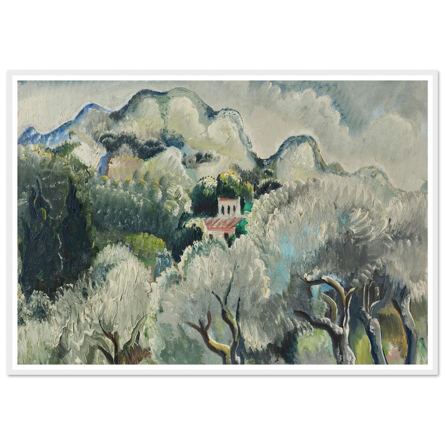 Landschaft vor Sturm (1938) Art Print | Paul Kleinschmidt - Framed Poster - 30x40 cm / 12x16″ - Black frame