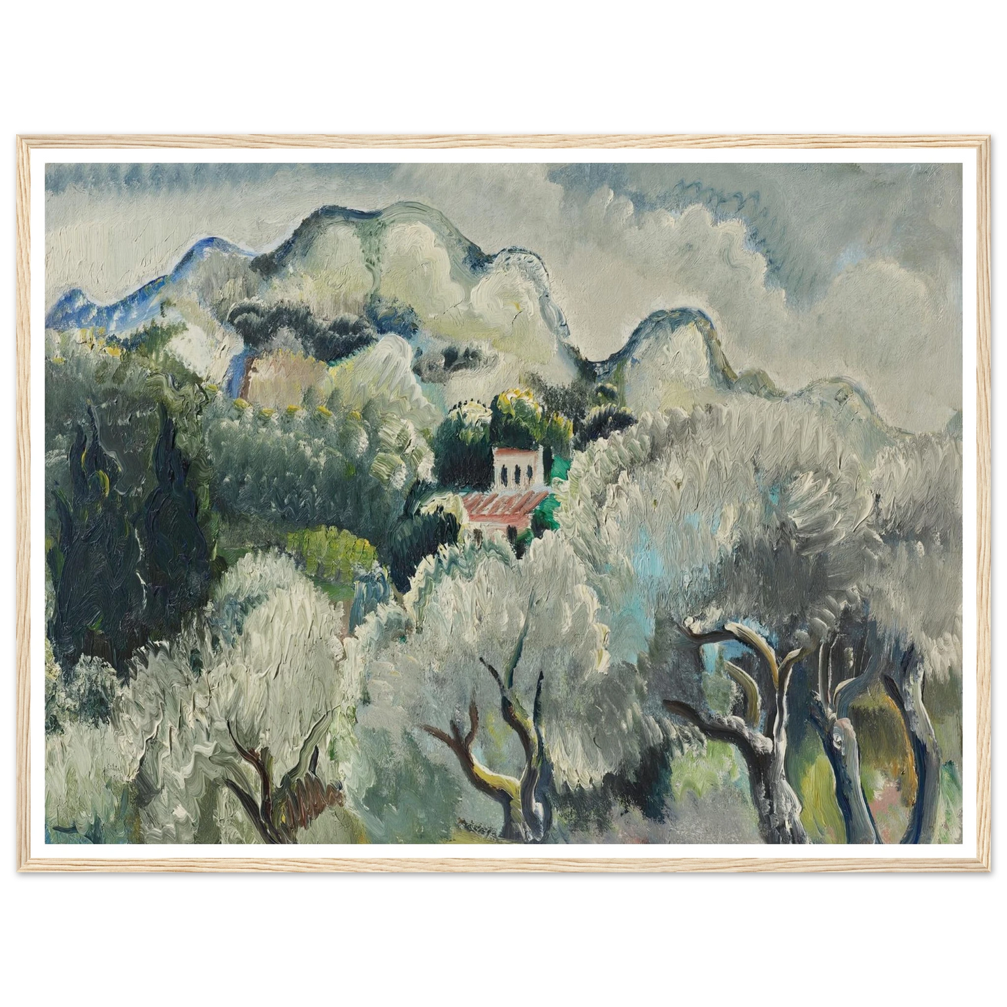 Landschaft vor Sturm (1938) Art Print | Paul Kleinschmidt - Framed Poster - 30x40 cm / 12x16″ - Black frame