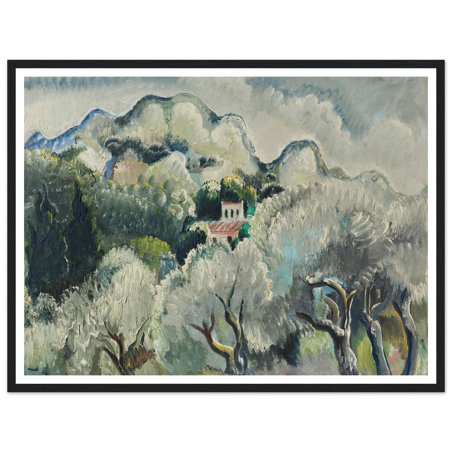 Landschaft vor Sturm (1938) Art Print | Paul Kleinschmidt - Framed Poster - 30x40 cm / 12x16″ - Black frame