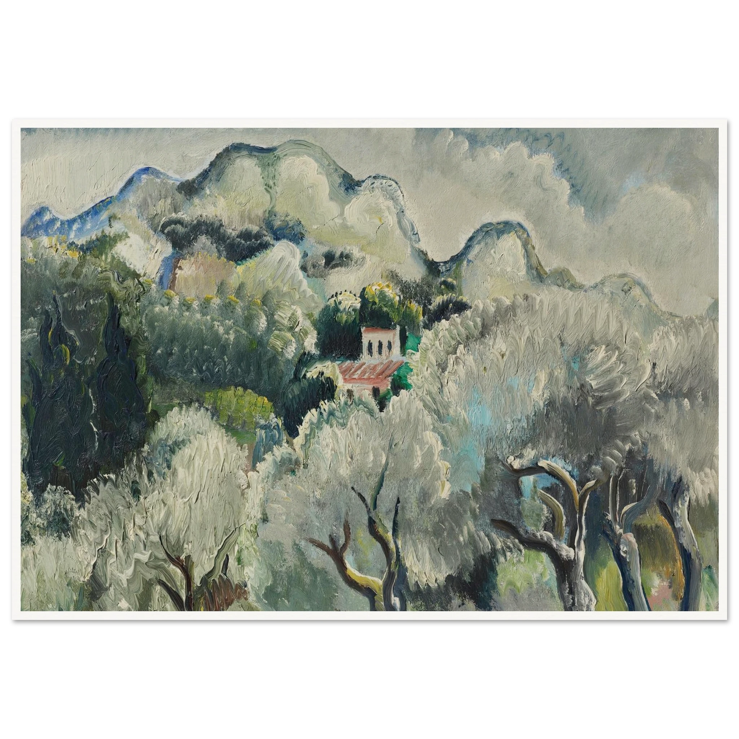 Landschaft vor Sturm (1938) Art Print | Paul Kleinschmidt - Framed Poster - 30x40 cm / 12x16″ - Black frame