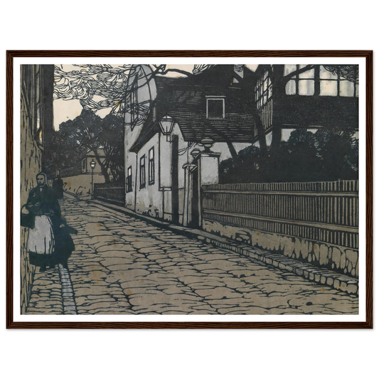 Landschaftsbild (Wien XIX., Hohe Warte) Art Print | Carl Moll - Framed Poster - 30x40 cm / 12x16″ - Black frame