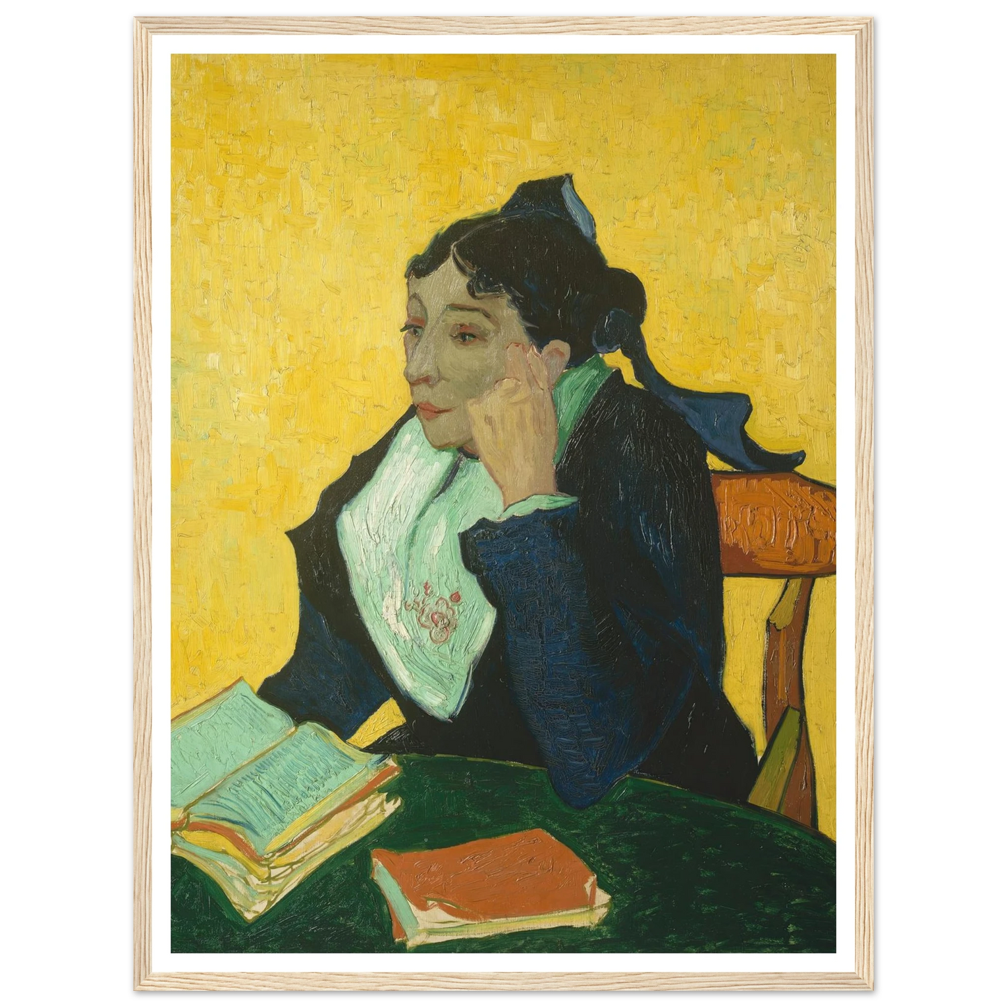 L’Arlésienne; Madame Joseph-Michel Ginoux (Marie Julien, 1848–1911) (1888–89) Art Print | Vincent van Gogh - Framed Poster - 30x40 cm / 12x16″ - Black frame