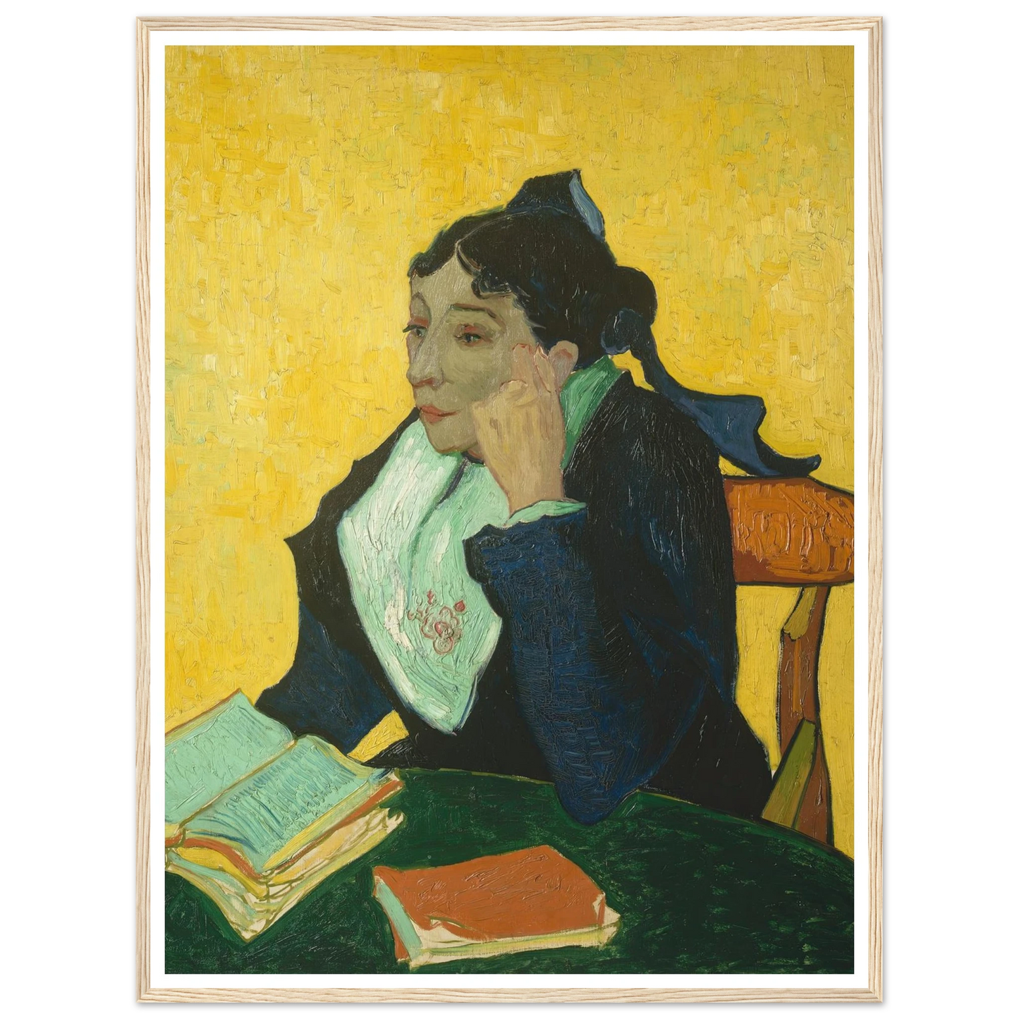 L’Arlésienne; Madame Joseph-Michel Ginoux (Marie Julien, 1848–1911) (1888–89) Art Print | Vincent van Gogh - Framed Poster - 30x40 cm / 12x16″ - Black frame