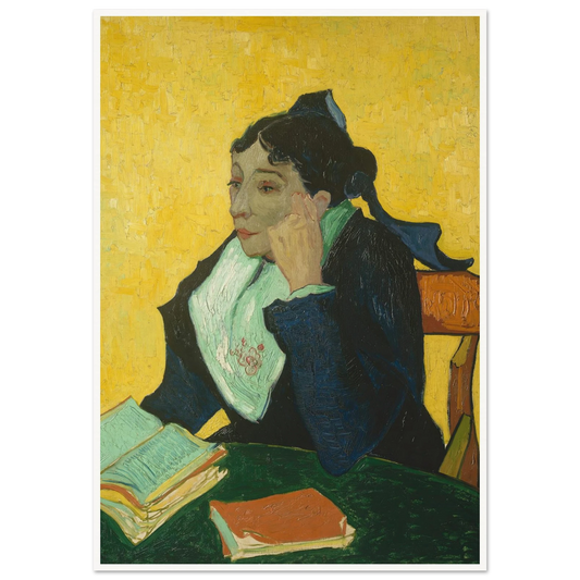 L’Arlésienne; Madame Joseph-Michel Ginoux (Marie Julien, 1848–1911) (1888–89) Art Print | Vincent van Gogh - Framed Poster - 30x40 cm / 12x16″ - Black frame